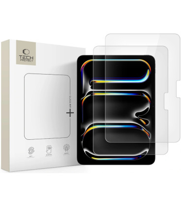 Apsauginis grūdintas stiklas Apple iPad Air 13” 1 / 2 / 2024-2025 / PRO 13 7 / 8 / 2024-2025 planšetei "Tech-Protect Glass Fit+ 