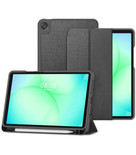 Pilkas atverčiamas dėklas Samsung Galaxy Tab A9 / A11 8.7 planšetei "Tech-Protect SC Canvas"