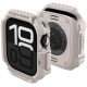 Smėlio spalvos dėklas Apple Watch 10 / 11 (42 mm) laikrodžiui "Spigen Rugged Armor V2"