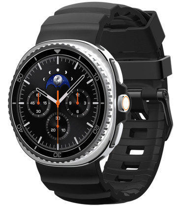 Juoda apyrankė Samsung Galaxy Watch 8 / 9 / Classic (40 / 44 / 46 mm) laikrodžiui "Spigen WBS2 Band"