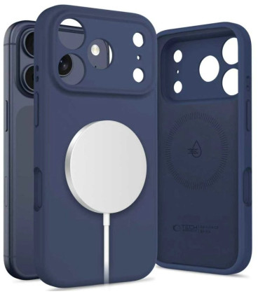 Mėlynas dėklas Apple iPhone 17 Pro telefonui "Tech-Protect Silicone Magsafe"