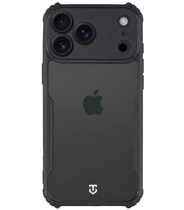Juodas / skaidrus dėklas Apple iPhone 17 Pro Max telefonui "Tactical Quantum Stealth Cover"