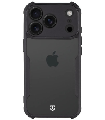Juodas / skaidrus dėklas Apple iPhone 17 Pro telefonui "Tactical Quantum Stealth Cover"