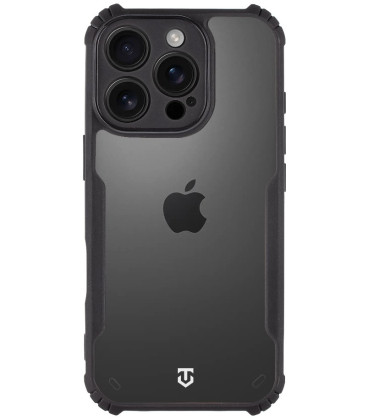 Juodas / skaidrus dėklas Apple iPhone 16 Pro telefonui "Tactical Quantum Stealth Cover"