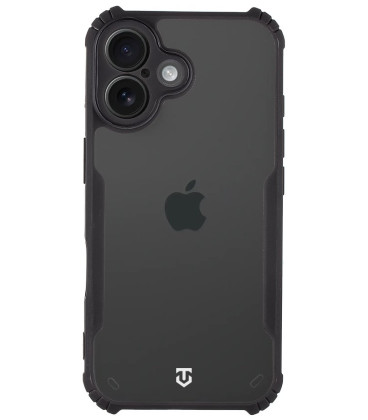 Juodas / skaidrus dėklas Apple iPhone 16 telefonui "Tactical Quantum Stealth Cover"