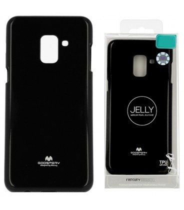 Juodas silikoninis dėklas Samsung Galaxy J8 2018 telefonui "Mercury Goospery Pearl Jelly Case"