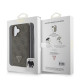 Rudas dėklas Apple iPhone 16 telefonui "Guess PU 4G Strass Triangle Metal Logo Case + Crossbody Strap"