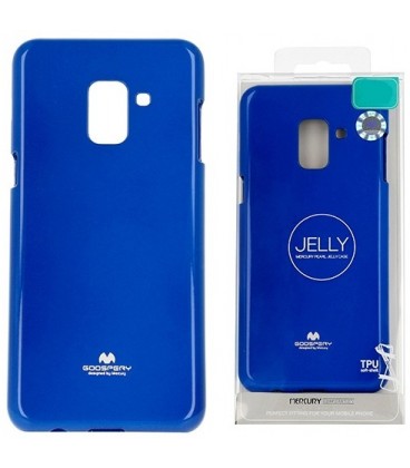 Mėlynas silikoninis dėklas Samsung Galaxy J8 2018 telefonui "Mercury Goospery Pearl Jelly Case"