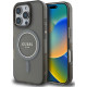 Juodas dėklas Apple iPhone 16 Pro telefonui "Guess IML Glitter Ring MagSafe Case"
