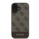 Rudas dėklas Apple iPhone 16 telefonui "Guess PU 4G Stripe Case"