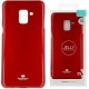 Raudonas silikoninis dėklas Samsung Galaxy J8 2018 telefonui "Mercury Goospery Pearl Jelly Case"