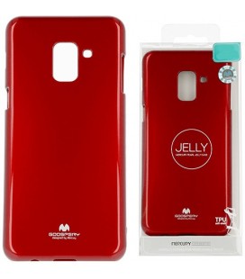 Raudonas silikoninis dėklas Samsung Galaxy J8 2018 telefonui "Mercury Goospery Pearl Jelly Case"