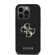 Juodas dėklas Apple iPhone 13 Pro telefonui "Guess PU Grained 4G Metal Logo Case"