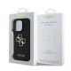Juodas dėklas Apple iPhone 13 Pro telefonui "Guess PU Grained 4G Metal Logo Case"