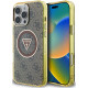Rudas dėklas Apple iPhone 16 Pro Max telefonui "Guess IML 4G Glitter and Triangle Logo MagSafe Case"