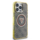 Rudas dėklas Apple iPhone 16 Pro Max telefonui "Guess IML 4G Glitter and Triangle Logo MagSafe Case"