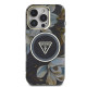 Juodas dėklas Apple iPhone 16 Pro Max telefonui "Guess IML Glitter Magnolia and Triangle Logo MagSafe Case"