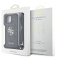 Juodas dėklas Apple iPhone 15 telefonui "Guess PU 4G Metal Logo Crossbody Strap Case"