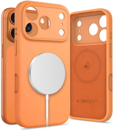 Oranžinis dėklas Apple iPhone 17 Pro telefonui "Tech-Protect Silicone Magsafe"