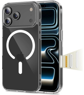 Skaidrus dėklas Apple iPhone 17 Pro Max telefonui "Tech-Protect Flexair Hybrid CC Magsafe"