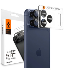 Juoda kameros apsauga Apple iPhone 17 Pro kamerai "Spigen Optik Pro XL Glas.TR EZ Fit"