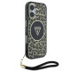 Rudas dėklas Apple iPhone 16 telefonui "Guess IML Leopard Triangle Logo Strap MagSafe Case"