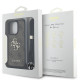 Rudas dėklas Apple iPhone 16 Pro Max telefonui "Guess PU 4G Metal Logo Crossbody Strap Case"