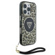 Rudas dėklas Apple iPhone 16 Pro Max telefonui "Guess IML Leopard Triangle Logo Strap MagSafe Case"