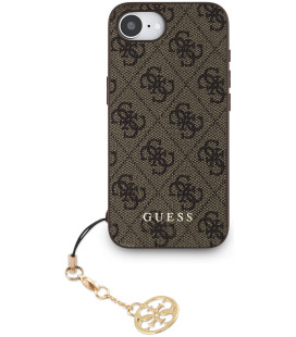 Rudas dėklas Apple iPhone 16E / 17E telefonui "Guess 4G Charm Case"