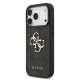 Juodas dėklas Apple iPhone 17 Pro telefonui "Guess PU 4G Metal Logo Strap Case"