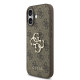 Rudas dėklas Apple iPhone 17 telefonui "Guess PU 4G Metal Logo Strap Case"