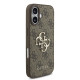 Rudas dėklas Apple iPhone 17 telefonui "Guess PU 4G Metal Logo Strap Case"