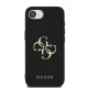 Juodas dėklas Apple iPhone 16E telefonui "Guess PU Grained 4G Metal Logo Case"