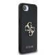 Juodas dėklas Apple iPhone 16E telefonui "Guess PU Grained 4G Metal Logo Case"