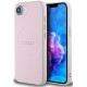 Rožinis dėklas Apple iPhone 16E / 17E telefonui "Guess PU Grained Classic Logo MagSafe Case"