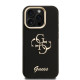 Juodas dėklas Apple iPhone 15 Pro telefonui "Guess PU Grained 4G Logo Stand Camera Frame Case"