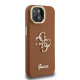 Rudas dėklas Apple iPhone 13 telefonui "Guess PU Grained 4G Logo Stand Camera Frame Case"