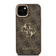 Rudas dėklas Apple iPhone 13 telefonui "Guess PU 4G Metal Logo Stand Camera Frame Case"
