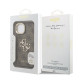 Rudas dėklas Apple iPhone 14 telefonui "Guess PU 4G Metal Logo Stand Camera Frame Case"