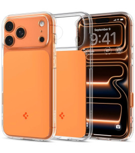 Skaidrus / oranžinis dėklas Apple iPhone 17 Pro telefonui "Spigen Ultra Hybrid T MAG Magsafe"