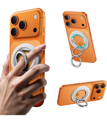 Baltas magsafe žiedas telefonui su laikikliu pirštui "ESR Magnetic 360 Halolock Magsafe"