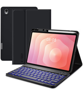 Juodas atverčiamas dėklas + klaviatūra Samsung Galaxy Tab S11 11.0 planšetei "Tech-Protect SC + Keyboard"