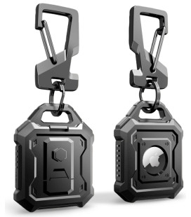 Juodas dėklas Apple Airtag 1 / 2 "Tech-Protect Kevlar Pro"