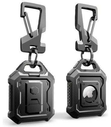 Juodas dėklas Apple Airtag 1 / 2 "Tech-Protect Kevlar Pro"