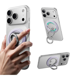 Levandos spalvos magsafe žiedas telefonui su laikikliu pirštui "ESR Magnetic 360 Halolock Magsafe"