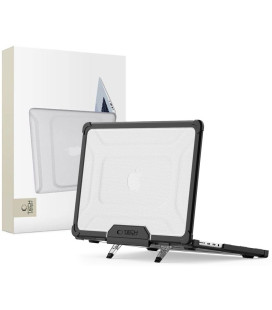 Juodas / skaidrus dėklas Apple MacBook Pro 14 M1 / M2 / M3 / M4 / M5 2021-2025 kompiuteriui "Tech-Protect Smartshell Pro"
