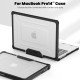 Juodas / skaidrus dėklas Apple MacBook Pro 14 M1 / M2 / M3 / M4 / M5 2021-2025 kompiuteriui "Tech-Protect Smartshell Pro"