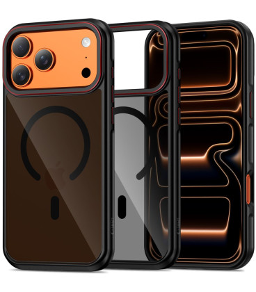Juodas / raudonas dėklas Apple iPhone 17 Pro / 18 Pro telefonui "Tech-Protect MagHybrid Magsafe"