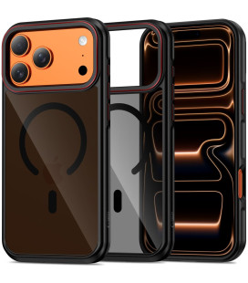 Juodas / raudonas dėklas Apple iPhone 17 Pro Max / 18 Pro Max telefonui "Tech-Protect MagHybrid Magsafe"
