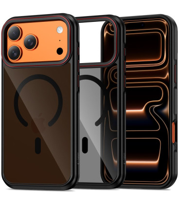Juodas / raudonas dėklas Apple iPhone 17 Pro Max / 18 Pro Max telefonui "Tech-Protect MagHybrid Magsafe"